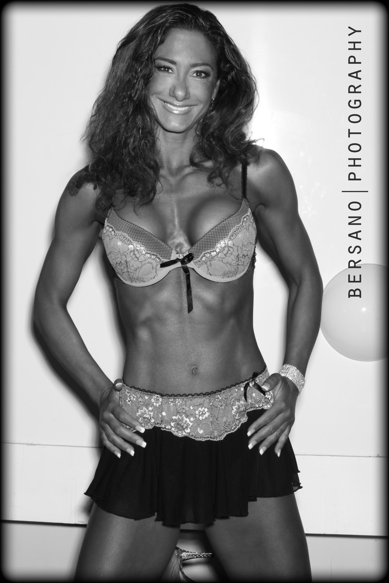 Athlete posing after a physique competition